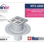 Alttan Çıkışlı Sistemler 100 mm Çap Yükseklik 9 cm Izgara 10 cm