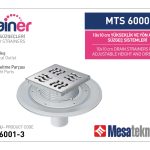 Alttan Çıkışlı Sistemler 50 mm Çap Yükseklik 3 cm Izgara 10 cm