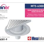 Alttan Çıkışlı Sistemler 50 mm Çap Yükseklik 9 cm Izgara 20 cm Üçgen
