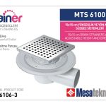 Yandan Çıkışlı Sistemler 100 mm Çap Yükseklik 3 cm Izgara 15 cm