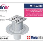 Alttan Çıkışlı Sistemler 100 mm Çap Yükseklik 15 cm Izgara 10 cm