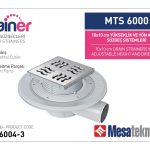 Yandan Çıkışlı Sistemler 50 mm Çap Yükseklik 3 cm Izgara 10 cm