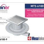 Alttan Çıkışlı Sistemler 50 mm Çap Yükseklik 9 cm Izgara 15 cm