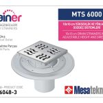 Alttan Çıkışlı Sistemler 100 mm Çap Yükseklik 3 cm Izgara 10 cm