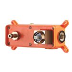 Ankastre Lavabo Bataryası - Square Sıva Altı Parça Rose Gold