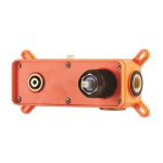 Ankastre Lavabo Bataryası - Round Sıva Altı Parça Mat Siyah