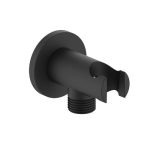 Duş Çıkış Adaptörü - Round Mat Siyah