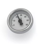 Termometre- Yuvarlak Vana- INOX