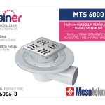 Yandan Çıkışlı Sistemler 100 mm Çap Yükseklik 3 cm Izgara 10 cm