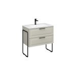 MODESTO 80 cm Lavabo Dolabı, Taş Gri  (10SL51081 dahil)