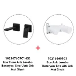 Eca Tiera Ankastre Lavabo Bataryası Mat Siyah Set