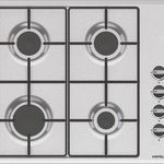 Ankastre Ocak, HÄFELE ETERNAL, 60 cm, Paslanmaz Çelik, 4 Gözlü, Gazlı, Çelik Izgaralı