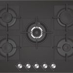 Ankastre Ocak, HÄFELE CAPELLA, 70 cm, Cam, 5 Gözlü, Gazlı, Döküm Izgaralı